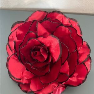 Red and Black Rose Hair Clip